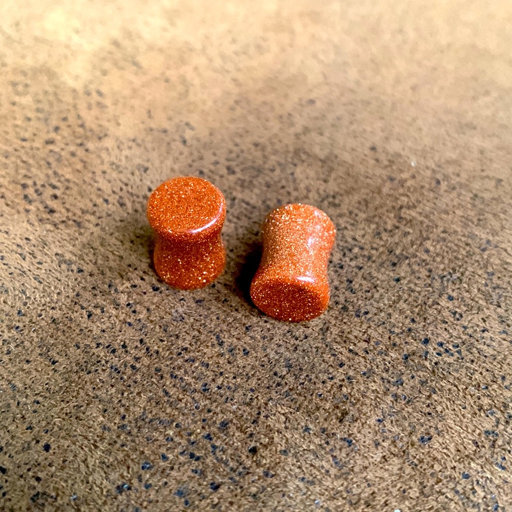 Glitter stone plugs 0g